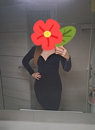 Vestido terciopelo negro