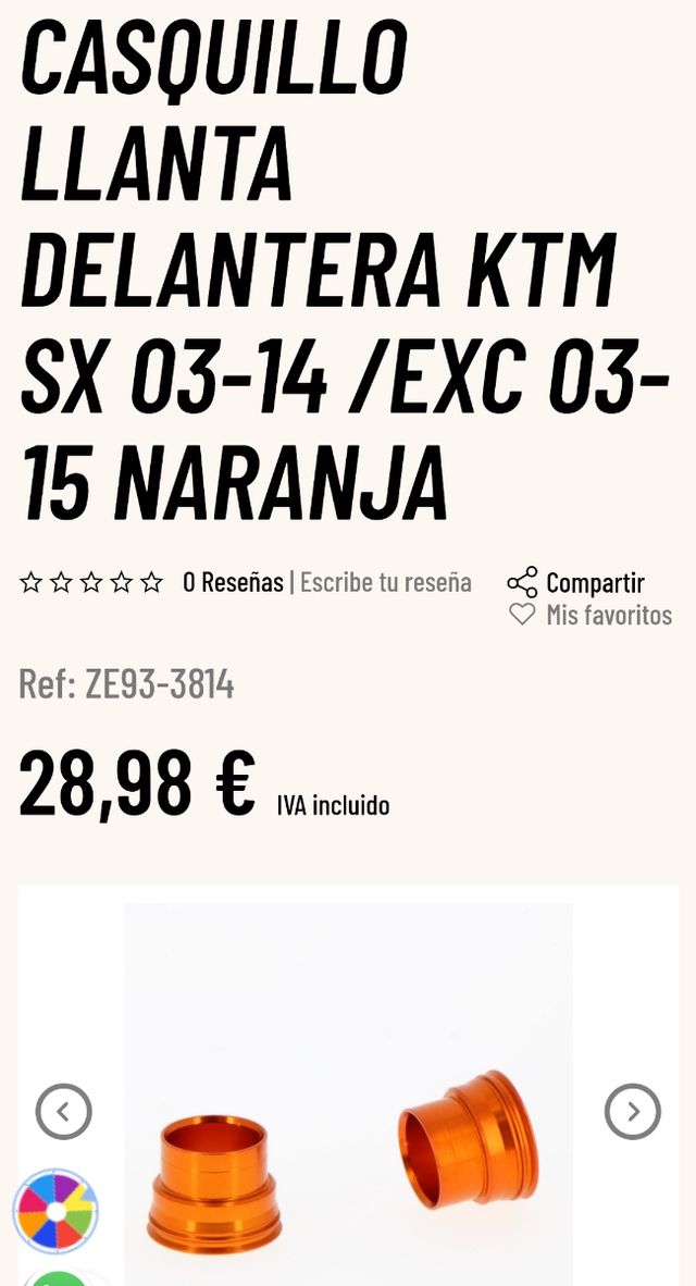 Zeta ktm tapa filtro aceite y varios....