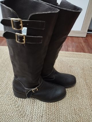 BOTAS ALTAS, MARRON CHOCOLATE, PERFECTO ESTADO T37