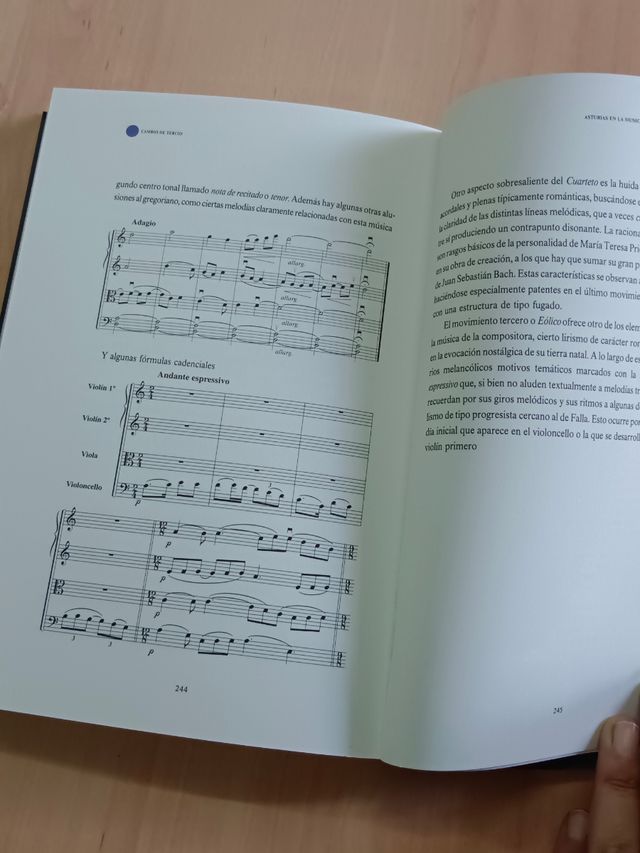Libro musicale per quartetto d'archi