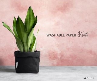 Set 3 cestas de almacenaje papel kraft lavable