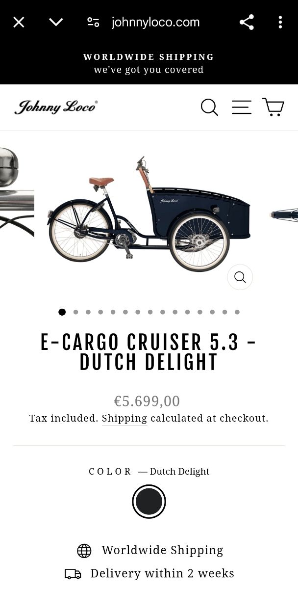 Johnny Loco Ebike Bakfiets