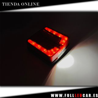 PILOTOS LED 3 FUNCIONES CON LUZ MATRICULA 12V 24V