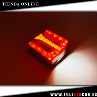 PILOTOS LED 3 FUNCIONES CON LUZ MATRICULA 12V 24V
