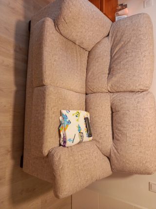 Sofa de 2 plazas gris jaspeado