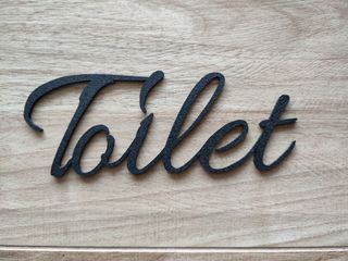 Scritta toilet da attaccare 