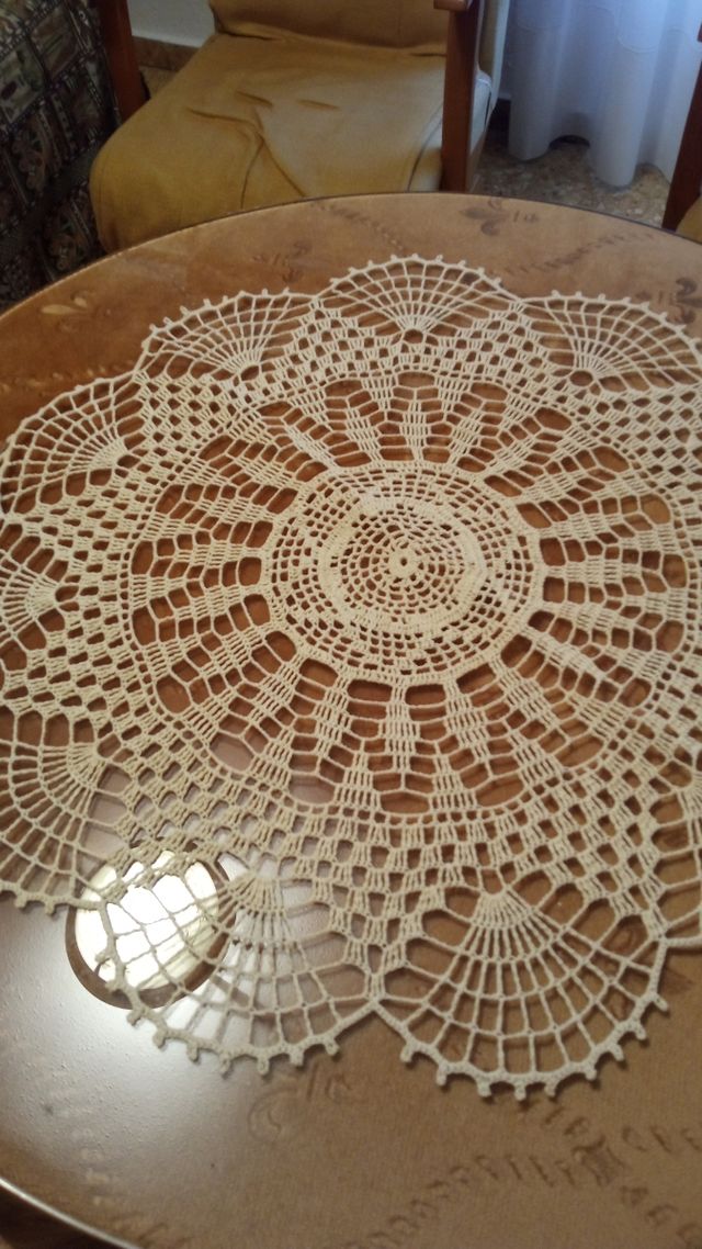 Paño redondo hecho a mano