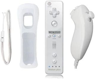 Mando Wii con Nunchuck Blanco con Funda