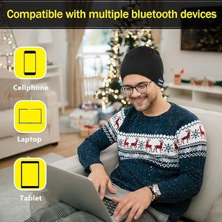 COTOP Gorro Bluetooth de Invierno NEGRO
