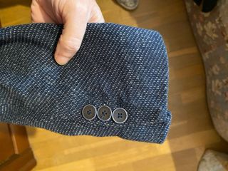 Americana de mujer azul jaspeada