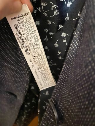 Americana de mujer azul jaspeada