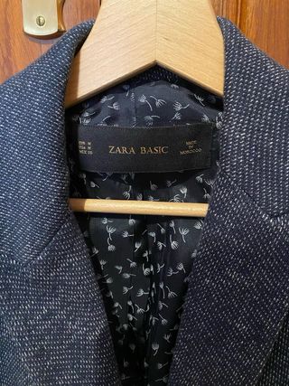 Americana de mujer azul jaspeada