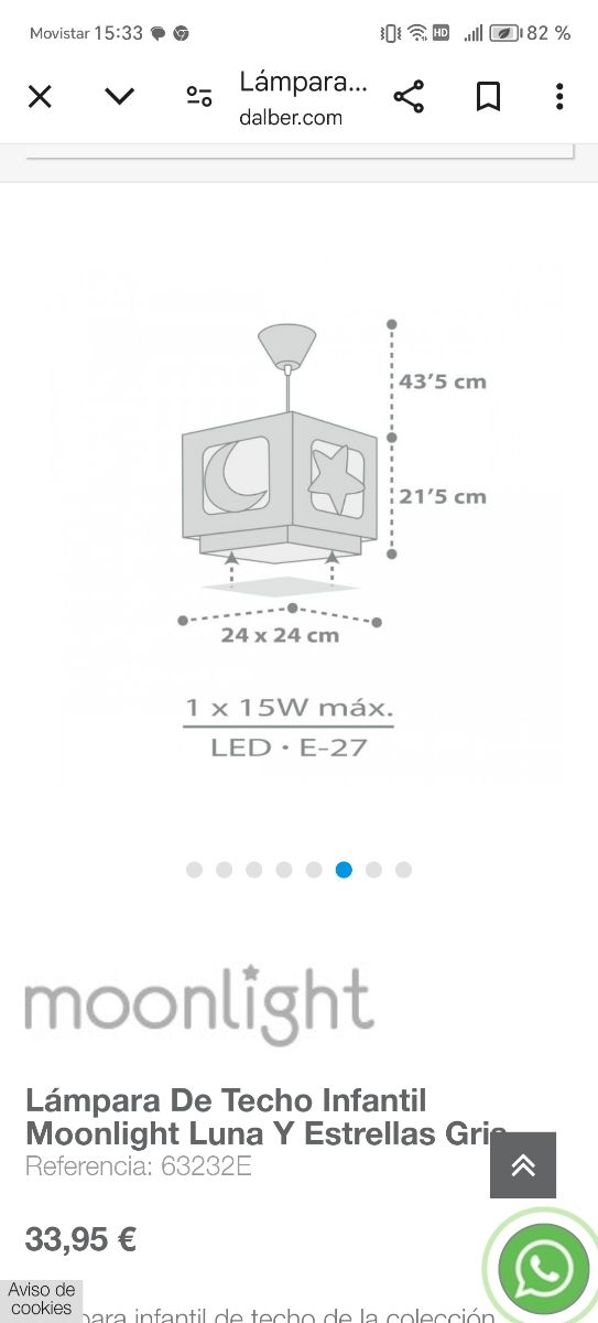 Lámpara Infantil de techo.