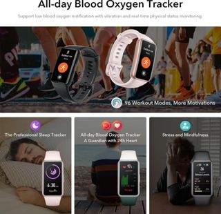 HONOR band 7 Rosa AMOLED da 1,47" 96 modalità