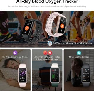 HONOR band 7 Rosa AMOLED da 1,47" 96 modalità