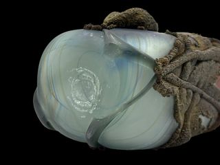 Vaso in vetro e metallo