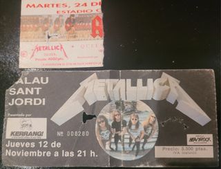 Entradas Metallica Bcn 91 y 92