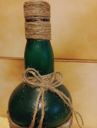 Bottiglia decoupage