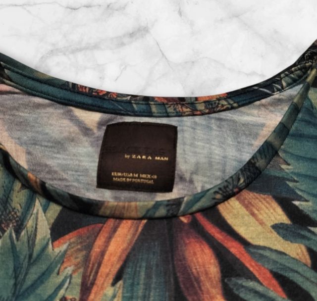 T-shirt Zara man floreale taglia M