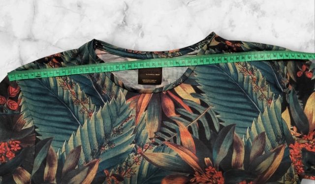 T-shirt Zara man floreale taglia M