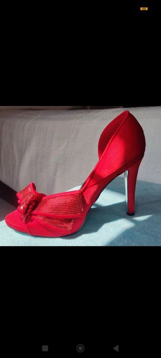 Zapatos de tacón  forrados de Blanco 
