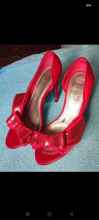 Zapatos de tacón  forrados de Blanco 