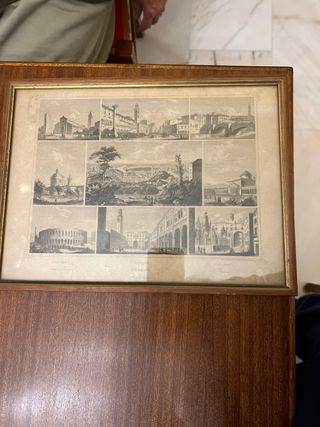 Stampa inizio novecento con cornice , citta verona
