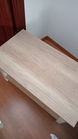 Mesa centro madera hecha a mano.