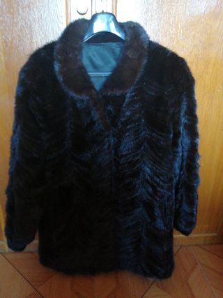 Abrigo piel 3/4 mujer
