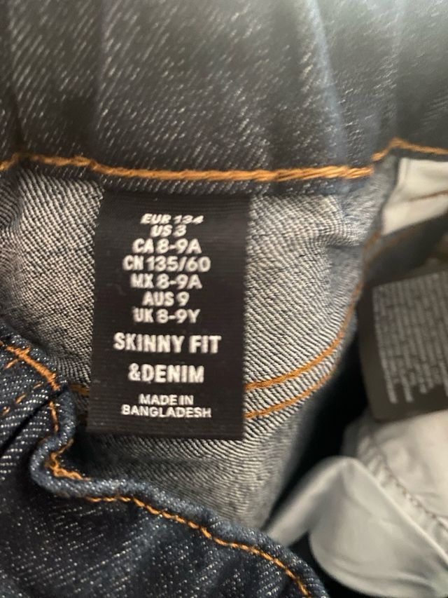 Vaquero pitillo skinny niño 8-9 años