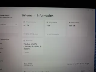 Portatile da Gaming Acer Nitro 5 i7