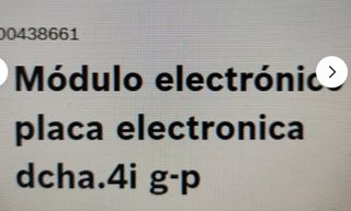 00438661 módulo ELIN derecho inducción BOSCH BALAY