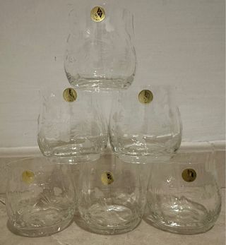 6 bicchieri whisky cristallo molato bleikristall