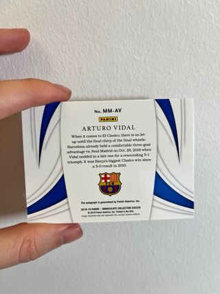 ARTURO VIDAL /15 PANINI AUTO FIRMA IMMACULATE 