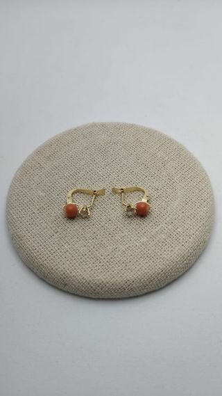PENDIENTES ORO 18K Y CORALES
