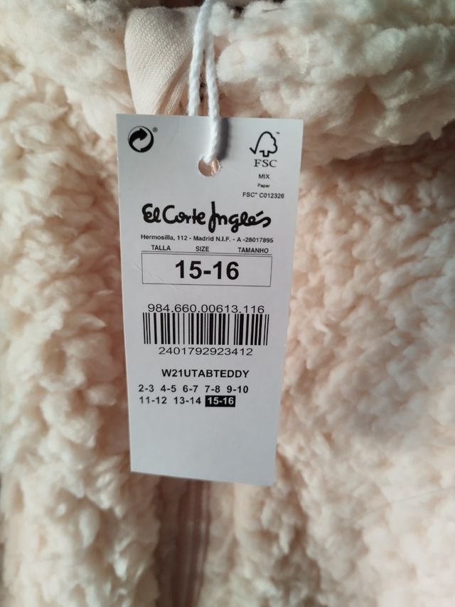 Bata de casa corta talla 15/16 años