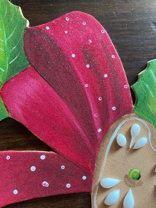 Ghirlanda Natale con disegno biscotti.