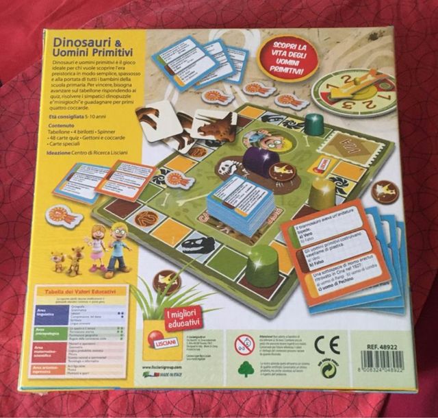 Gioco lisciani dinosauri e uomini primitivi nuovo
