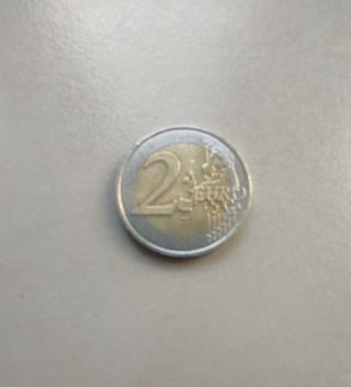 Moneda francesa de 2€ defecto