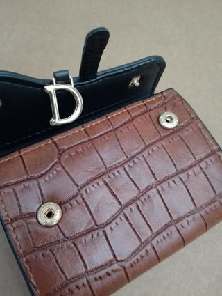 Cartera mujer D efecto cuero marron
