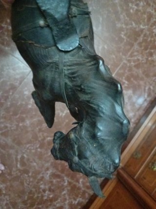 Última oferta Figura de Antiguo Caballo de cuero
