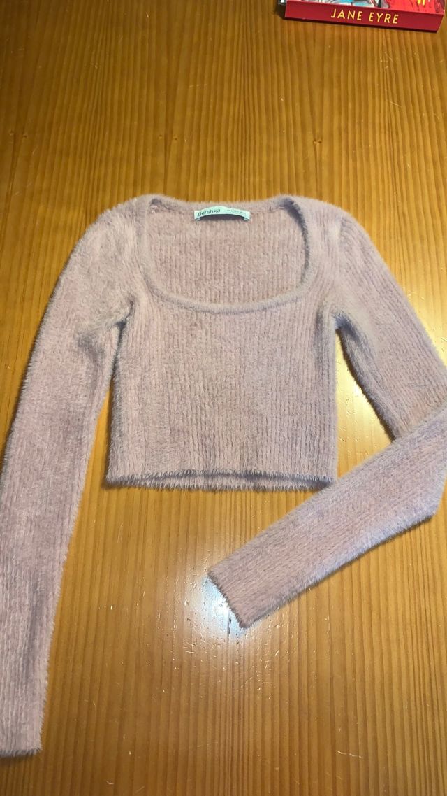 Jersey corto rosa de pelo