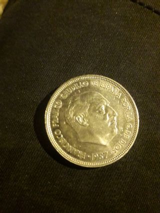 Moneda 25 pesetas 1957 estrella 72
