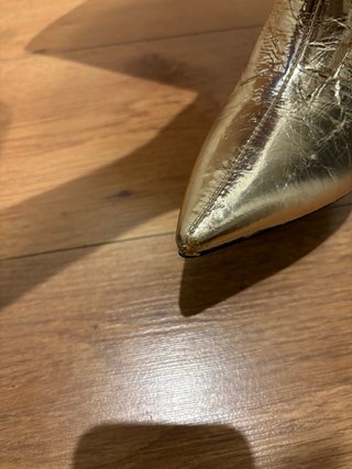 Botas altas dorado Zara 35