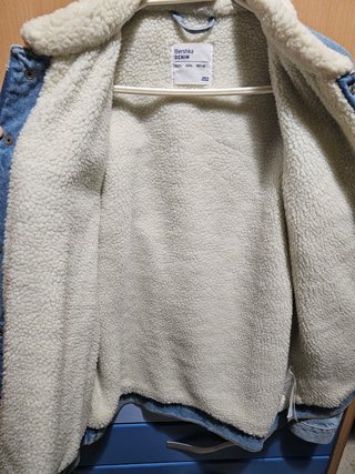 Bershka Cazadora vaquera borrego hombre