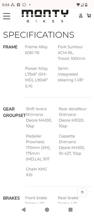 CICLETA MONTY M2 VARIAS TALLAS S/M/L