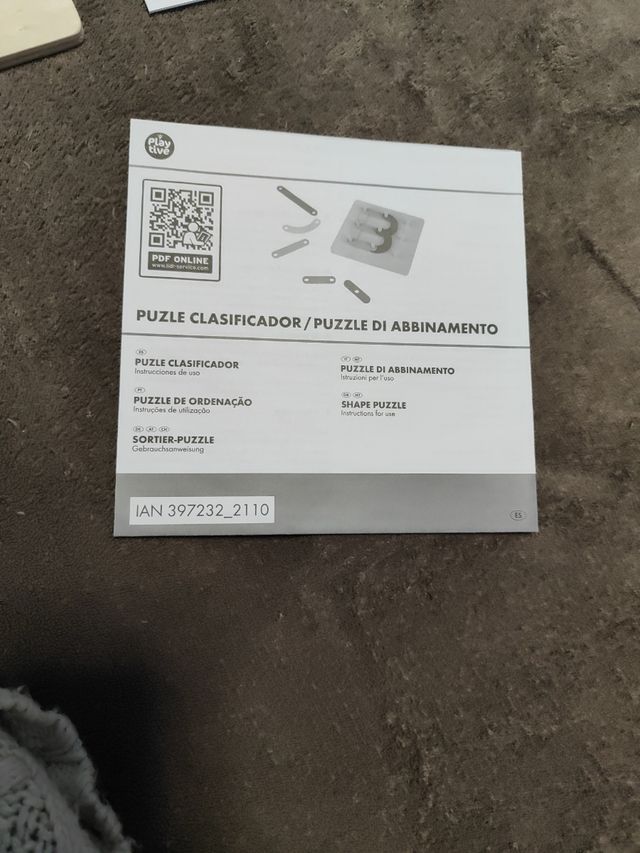 Puzzle clasificador de madera