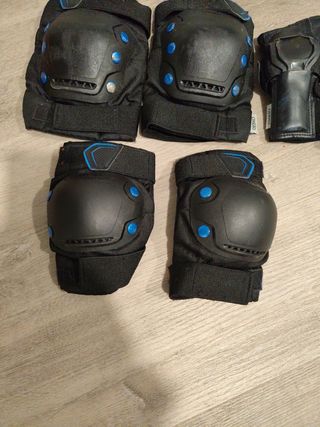 Set protecciones talla S, rodilleras, co