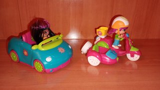 PIN Y PON - MOTO CON SIDECAR Y COCHE