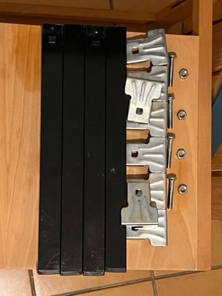 Patas cama somier negras 35cm